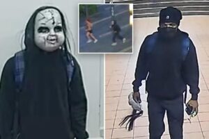 Suspect wearing Chucky mask allegedly harasses six people, asks female jogger ‘Are you ready to die?’