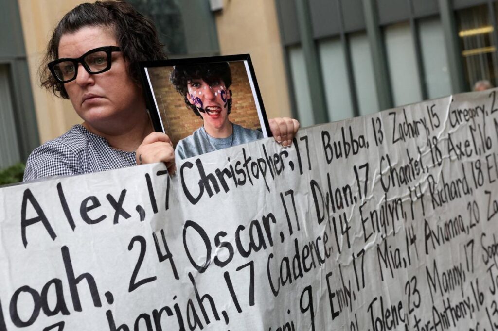 Grieving parents confront Meta outside California courtroom: ‘My son was killed’