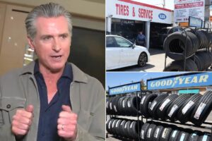 Gavin Newsom doubles down on controversial California tire replacement rules