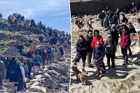 Hiking hotspot overrun as tourists crowd trails forming interminable lines up mountain: ‘My idea of hell’