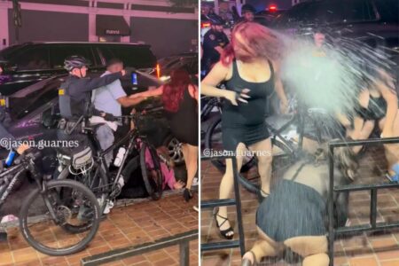 Utter pandemonium as mass street brawl between women breaks out near Tacos El Gordo in San Diego