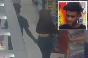 Moment perv gropes woman in California Target as cops launch manhunt Moment perv gropes woman in California Target as cops launch manhunt