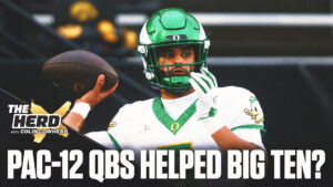 Former Pac-12 Quarterbacks ‘Transforming’ The Big Ten? Klatt, Cowherd Weigh In Former Pac-12 Quarterbacks ‘Transforming’ The Big Ten? Klatt, Cowherd Weigh In