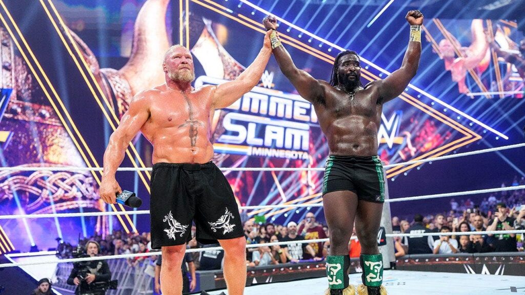Oba Femi shows the future of WWE is here as he takes down Brock Lesnar in Hell in a Cell match at SummerSlam Oba Femi shows the future of WWE is here as he takes down Brock Lesnar in Hell in a Cell match at SummerSlam