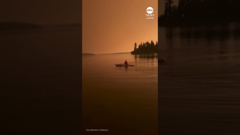 Orange skies over Canada as wildfires rage