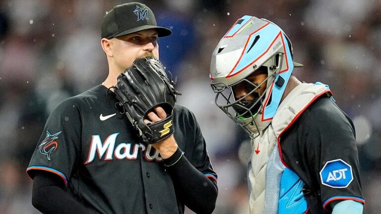 Marlins outfielders collide, knock fly ball over wall to give Braves star a home run in brutal mishap Marlins outfielders collide, knock fly ball over wall to give Braves star a home run in brutal mishap