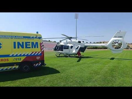INEM helicopters over Portugal ready to take off in three minutes