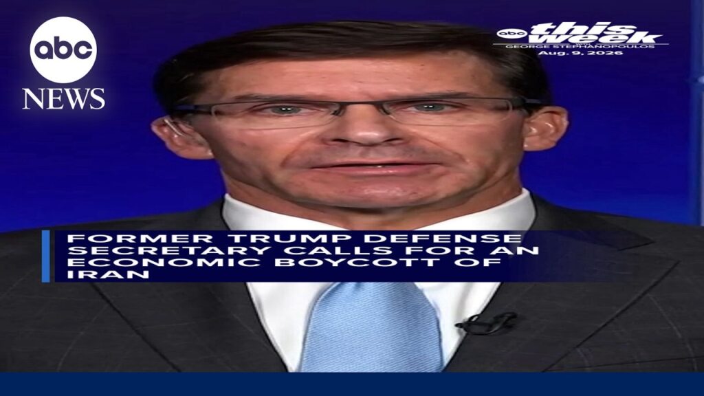 Former defense secretary calls for economic boycott of Iran