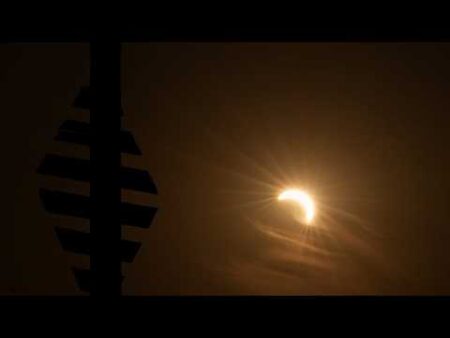 Timelapse of partial solar eclipse seen from Royal Observatory Greenwich