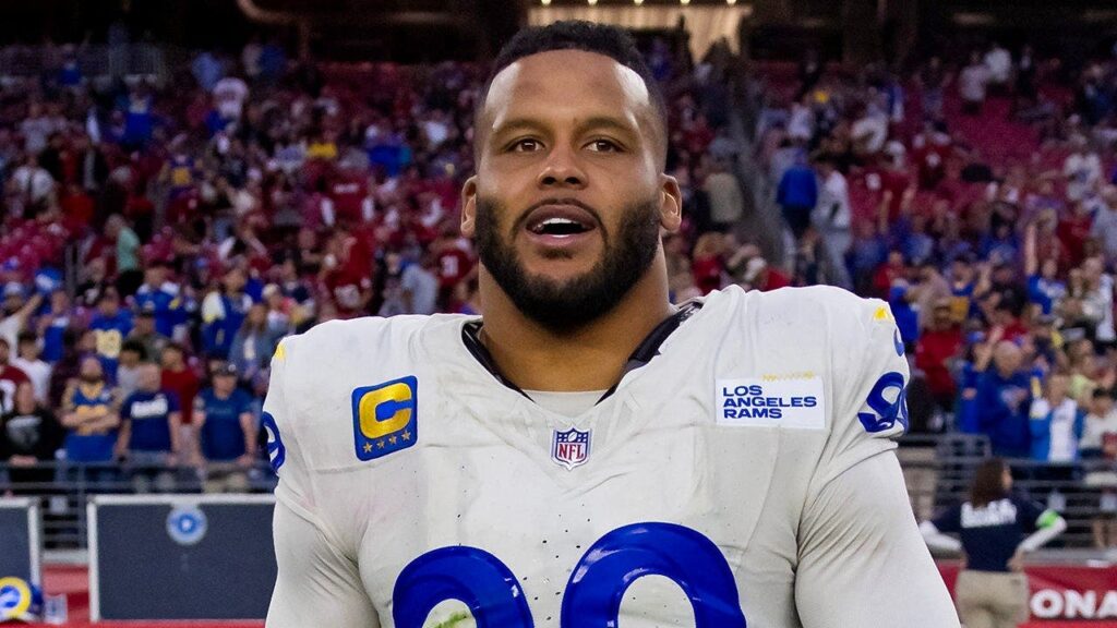 Coach Sean McVay on Aaron Donald return to the Los Angeles Rams: ‘We are not at that point quite yet’