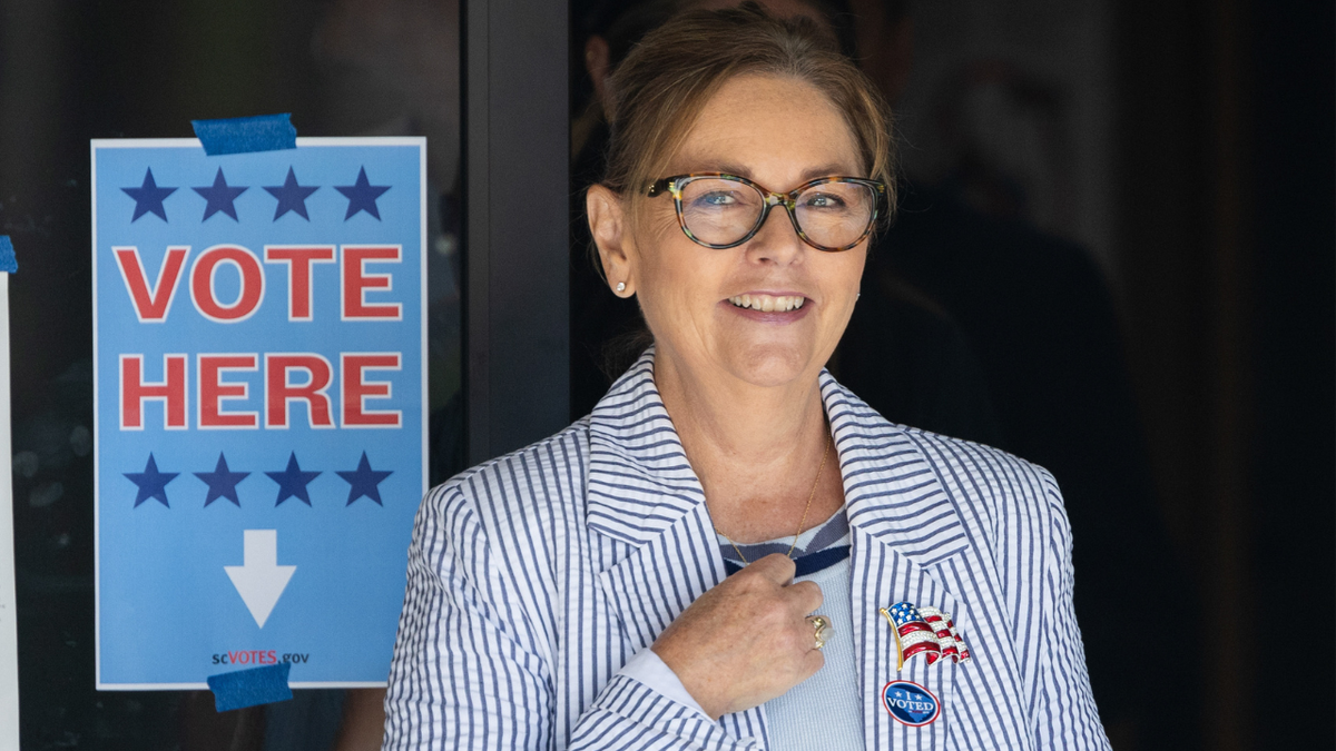 Senator Darline Graham Nordone, a Republican from South Carolina, departs after casting her ballot at a polling location inside Lake Murray Baptist Church during a special primary election in Lexington, South Carolina, US, on Tuesday, Aug. 11, 2026.