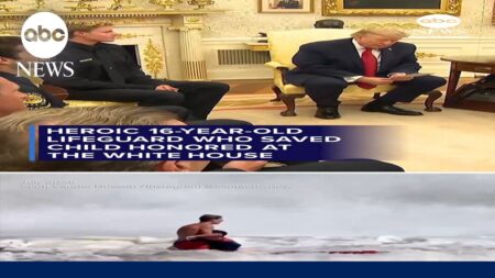 Heroic 16-year-old lifeguard who saved child honored at White House
