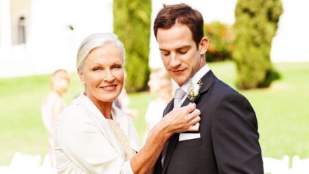 Reality star accused of upstaging bride with ‘too close to white’ gown at son’s wedding