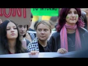 Thousands rally in Stockholm over climate crisis weeks ahead of general election