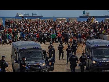 Clashes in Spain’s Ceuta month after mass migrant influx, residents try to block Red Cross aid