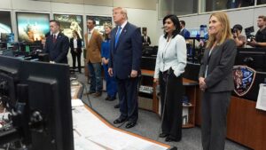 Trump calls ISS crew from Houston to praise space pioneers and offer ‘Oval Office time’