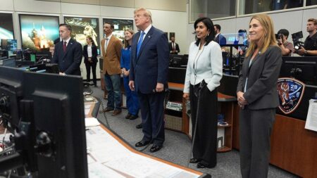 Trump calls ISS crew from Houston to praise space pioneers and offer ‘Oval Office time’