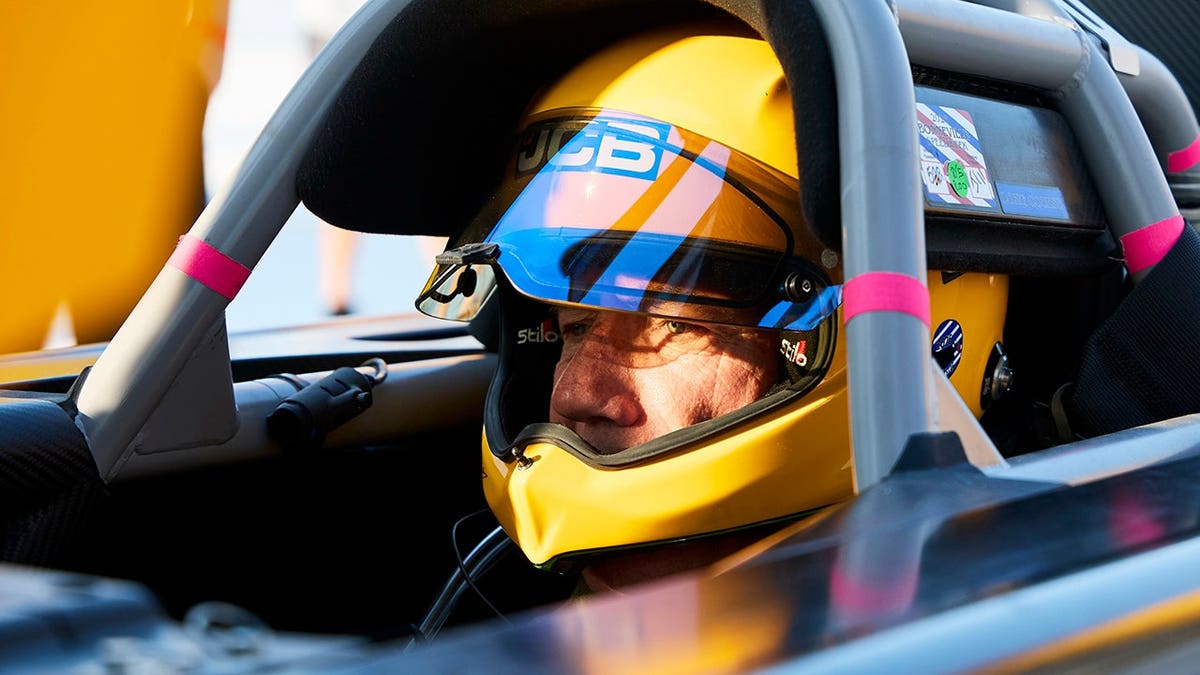 Andy Green sits in car