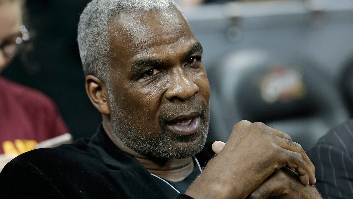 Charles Oakley is shown before an NBA basketball game between the Knicks and the Cleveland Cavaliers in Cleveland.