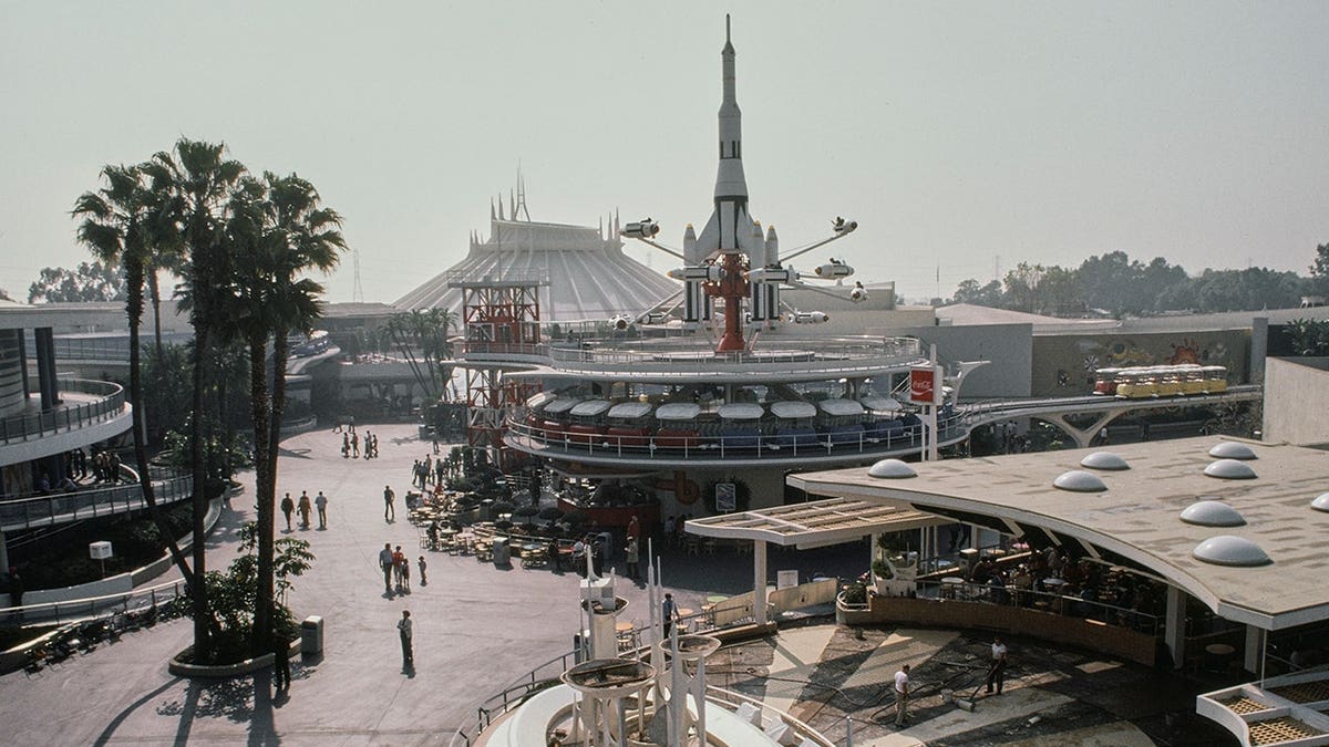 View of Tomorrowland in 1980s