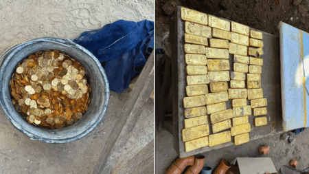 Construction workers uncover  million in gold while building sewer under former brewery