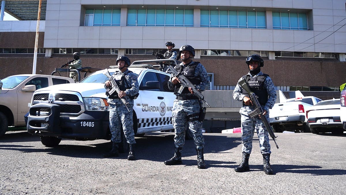 Armed guards in Mexicali, Mexico