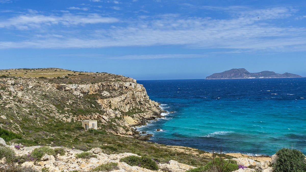 View of Sicily's Egadi Islands, oceans