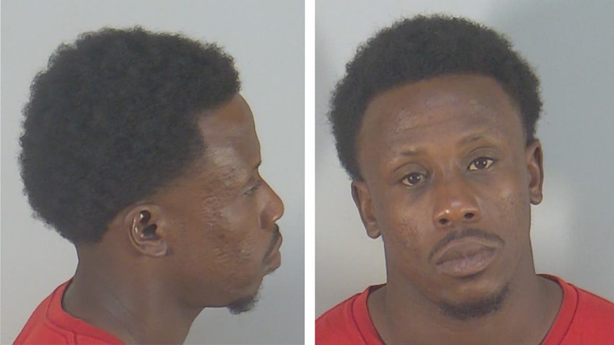 image shows two mugshots side-by-side