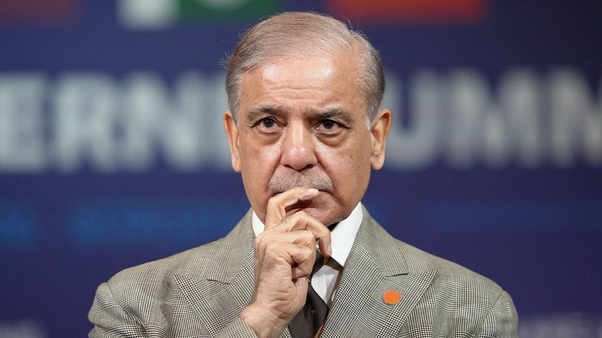 Pakistan's Prime Minister Shehbaz Sharif attends a quadrilateral meeting between the U.S., Iran, Pakistan, and Qatar at the Lake Lucerne Summit on June 21, 2026.