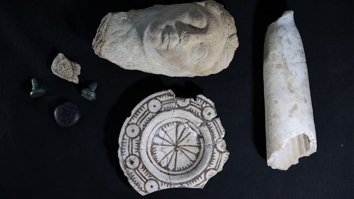 View of ancient luwain artifacts on display