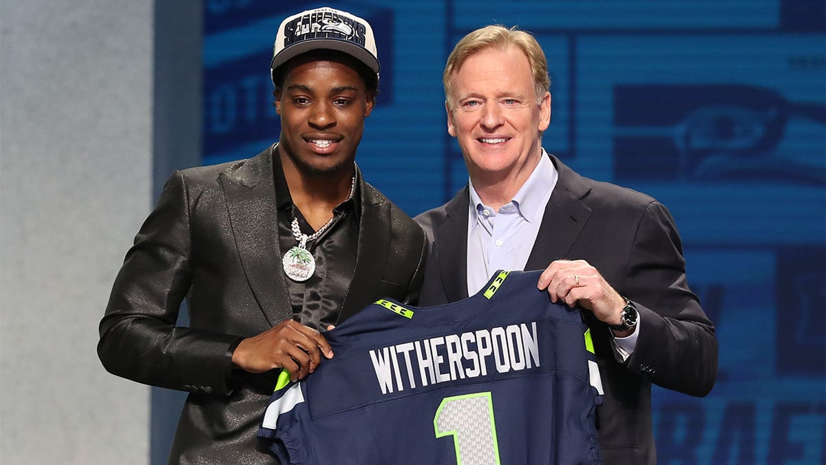 Devon Witherspoon with Roger Goodell