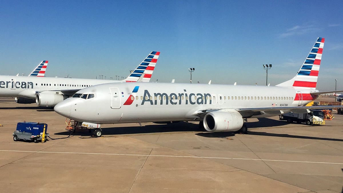 American Airlines Boeing 737-800 aircraft at Dallas Fort Worth International Airport.