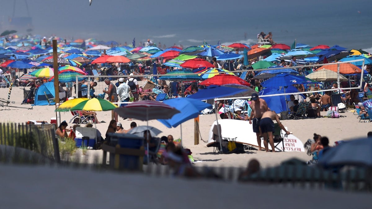 The sun illuminates the northern portions of the beach of Seaside Park, New Jersey, U.S. July 3, 2017.