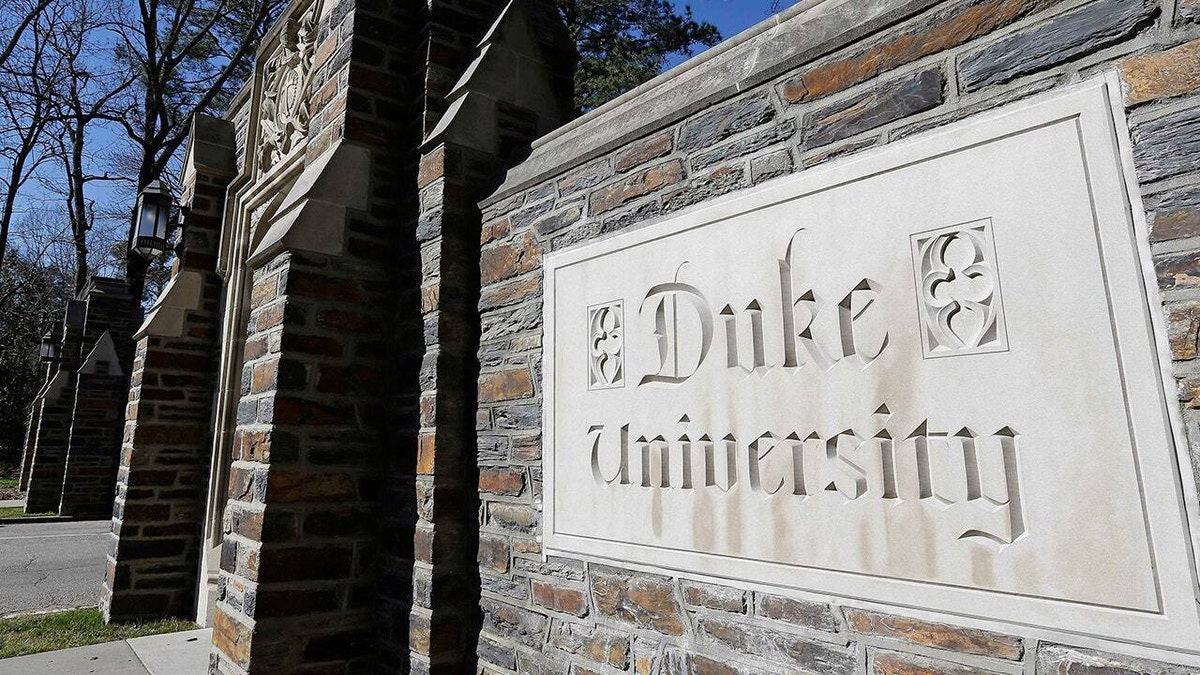 Duke University campus sign