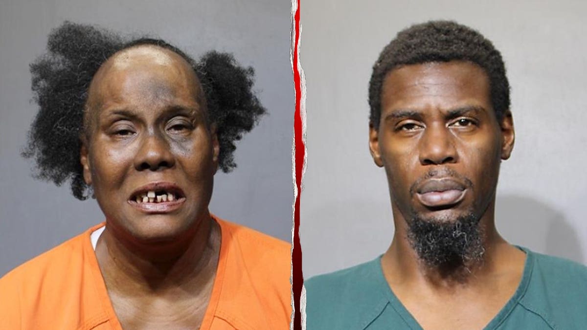 Two mugshots are seen side by side.