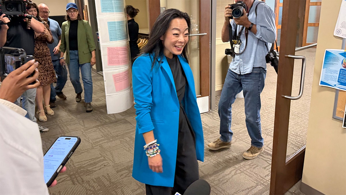 francesca-hong-arrives-to-vote-madison-wisconsin-august-11-2026