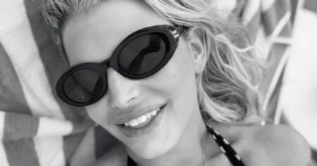 Jessica Simpson Sunbathes in Tiny Polka Dot Bikini During Luxe Turks and Caicos Vacation
