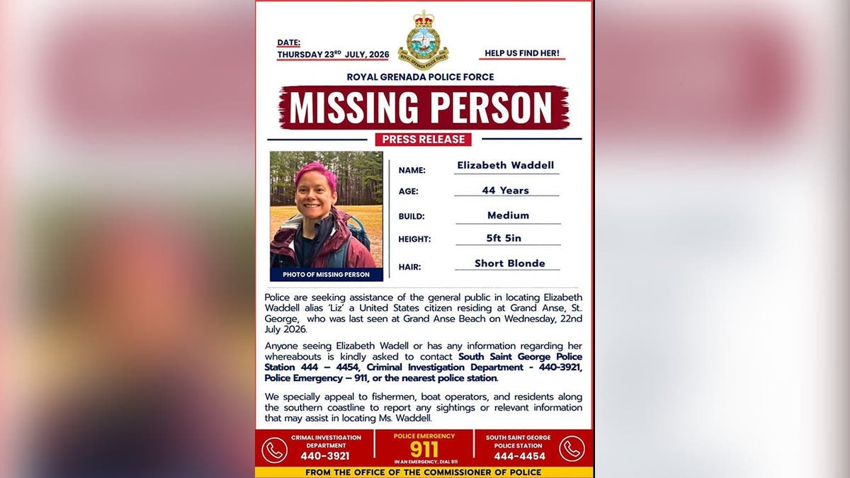 North Carolina's Liz Waddell missing in Grenada