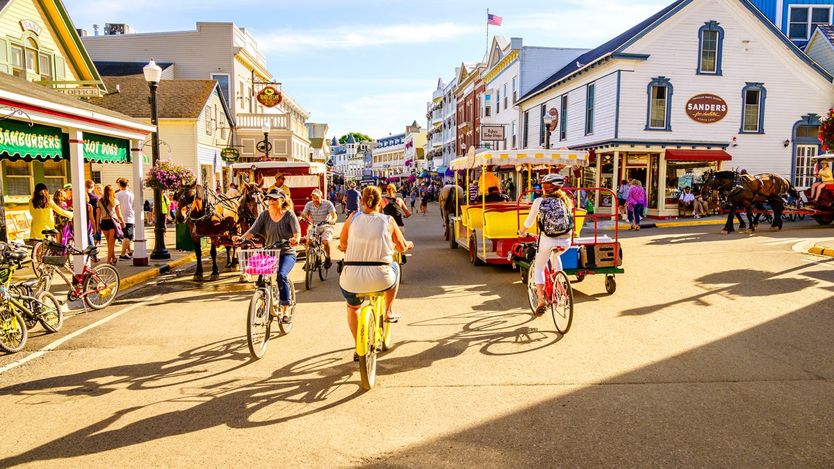 Visitors on Mackinac Island