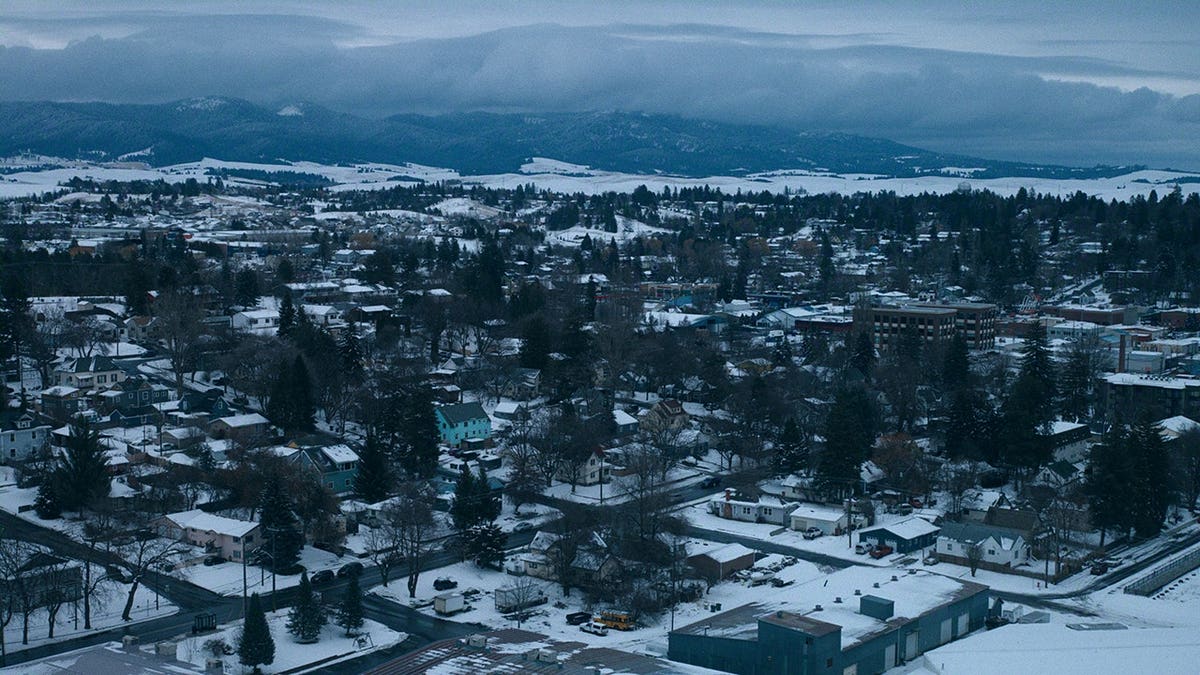 A street scene in Moscow, Idaho.