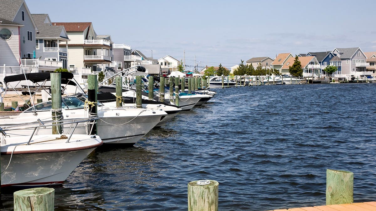 New Jersey shore town island community on Barnegat Bay
