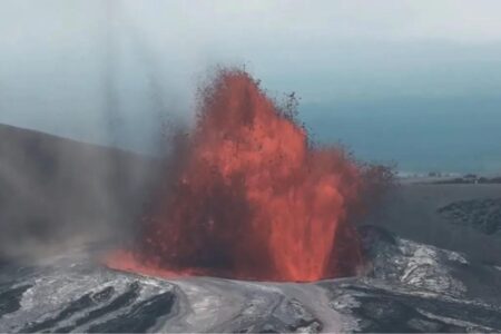 Kilauea puts on fiery show as 54th eruption episode sends lava fountains soaring
