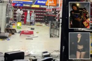 Mob of looters who struck LA AutoZone twice in 24 hours pictured by police Mob of looters who struck LA AutoZone twice in 24 hours pictured by police