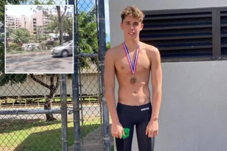 Naked champion swimmer accused of beating security guard to death with water bottle at Hawaiian resort