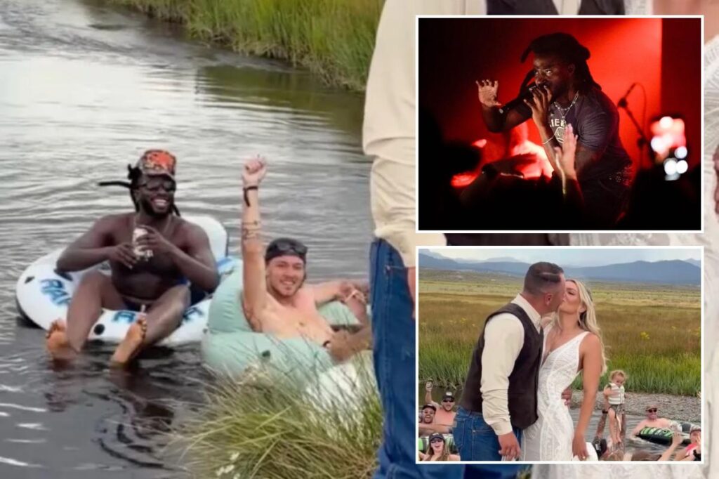 Shaboozey crashes California couple’s wedding with surprise river cameo