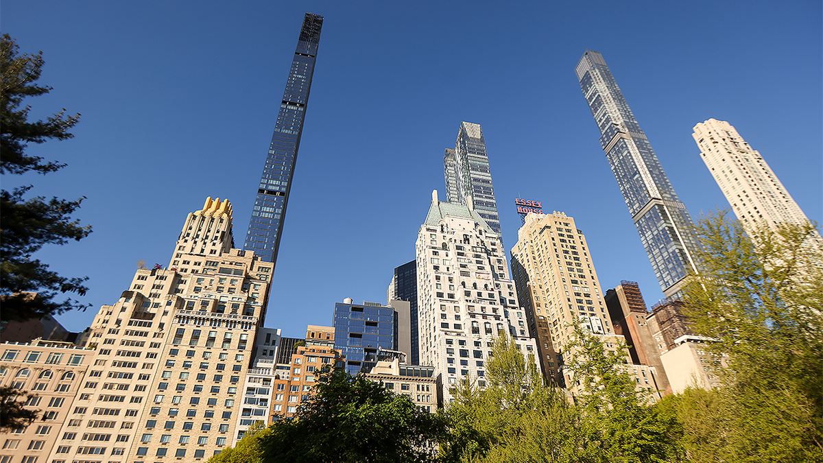 Residential luxury towers along Billionaire's Row in New York, US, on Friday, May 1, 2026