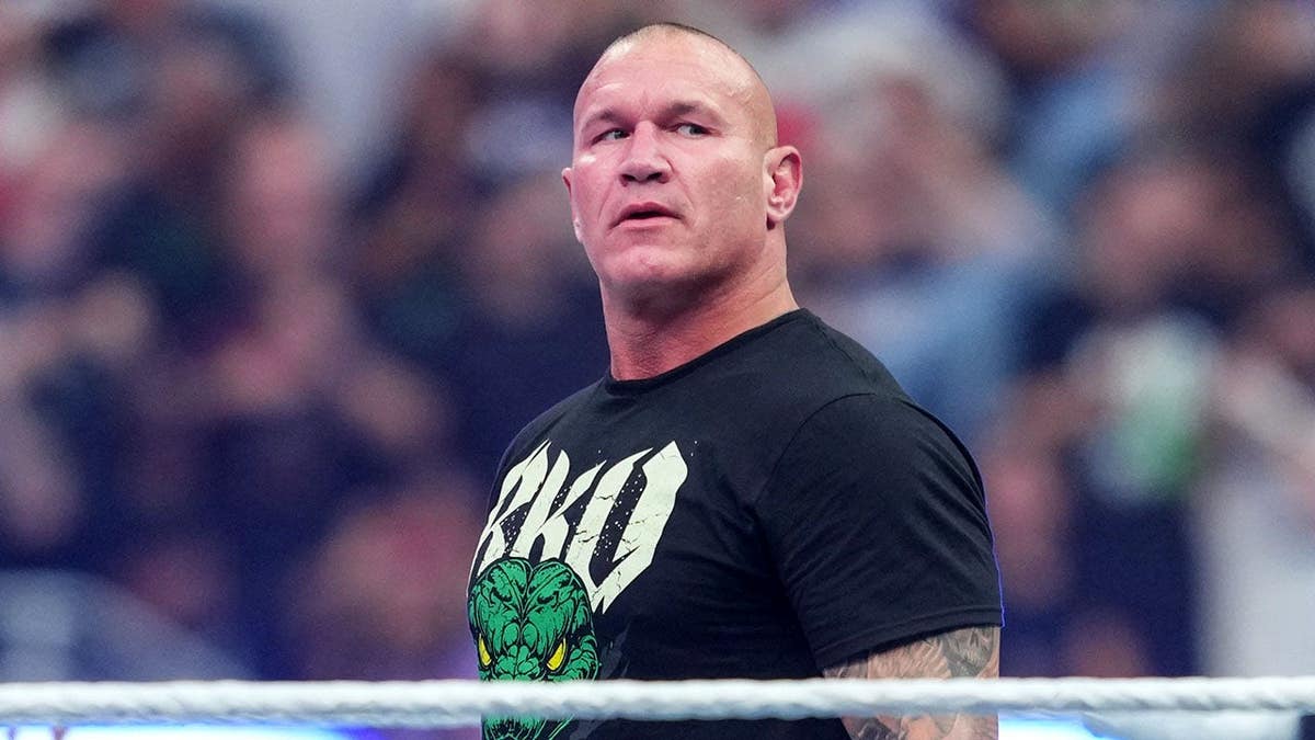 Randy Orton looks on during SummerSlam at U.S. Bank Stadium.