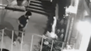 Masked man caught on camera smashing Virgin Mary statue with a hammer outside NYC church Masked man caught on camera smashing Virgin Mary statue with a hammer outside NYC church