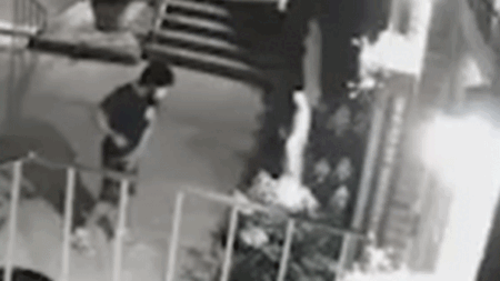 Masked man caught on camera smashing Virgin Mary statue with a hammer outside NYC church