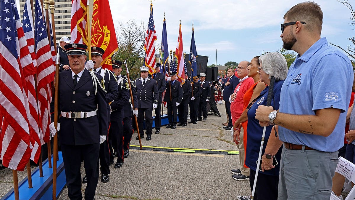 Ceremony for 9/11 steel beam